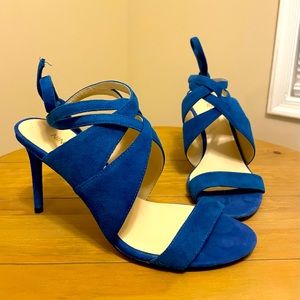 Nine West Ronnie Blue Suede Heel